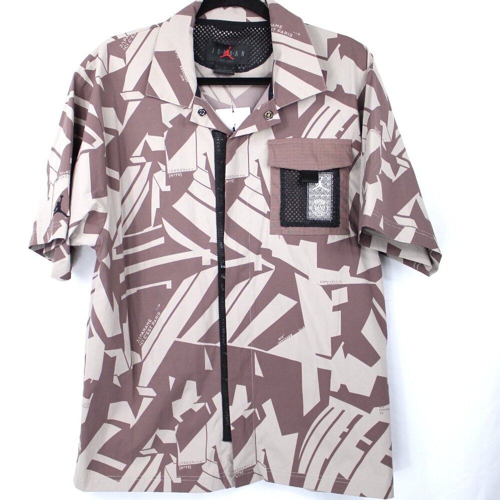 NIKE AIR JORDAN MEN'S PSG PARIS SAINT GERMAIN SHIRT DM3108-218 BROWN SIZE M NEW!